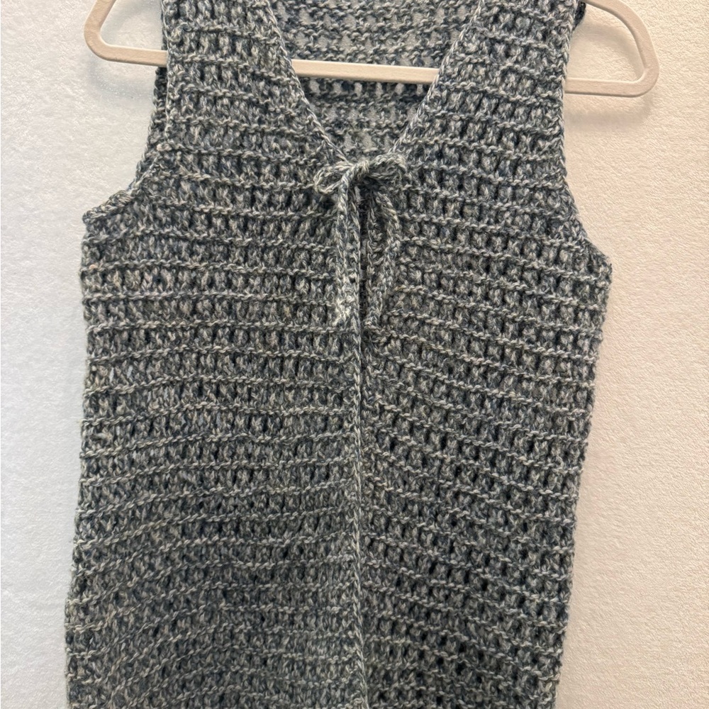 Crocheted Vest Great Layering Piece Grandmacore Cottagecore Boho Super Cute!
